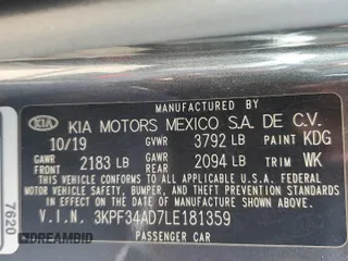 2020 Kia Forte GT-Line z VIN 3KPF34AD7LE181359, wystawiony jako Copart lot #59304265 z przebiegiem 89 264 mil mil oraz Czysty tytuł • Clean title. Historia ofert i sprzedaży dostępna na DreamBid. Obrazek 12.
