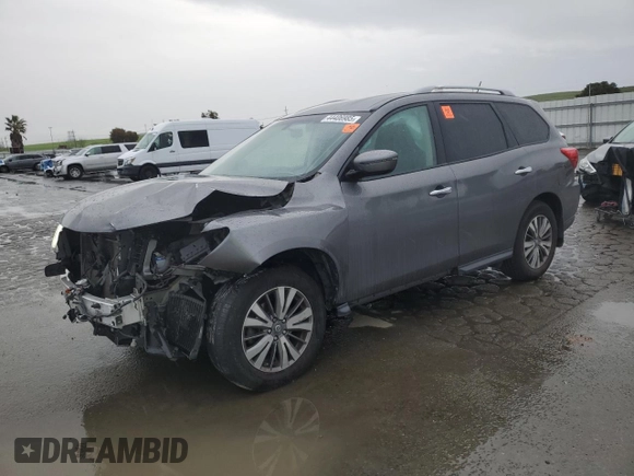 2018 Nissan Pathfinder S with VIN 5N1DR2MN7JC663344, listed as a Copart auction lot 44406985 with 117,208 mi miles and Salvage Title. Bid and sale history available at carsss.com. Image 1.