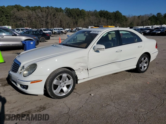 2007 Mercedes-Benz E 550 with VIN WDBUF72X37B021084, listed as a Copart auction lot 48695235 with 119,538 mi miles and Salvage Title. Bid and sale history available at DreamBid. Image 1.