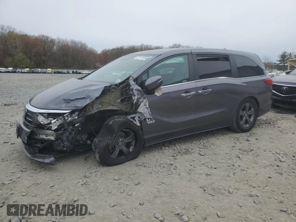 2021 Honda Odyssey EX z VIN 5FNRL6H5XMB011886, wystawiony jako Copart lot #52712135 z przebiegiem Nie podano mil oraz Szkoda całkowita • Salvage title. Historia ofert i sprzedaży dostępna na DreamBid. Obrazek 1.