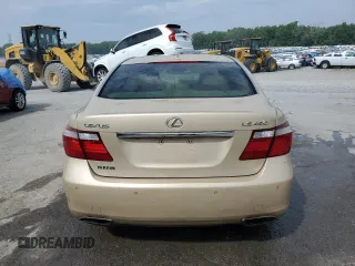 2007 Lexus LS 460 with VIN JTHBL46F975050247, listed as a Copart auction lot 60001855 with 175,261 mi miles and Salvage title. Bid and sale history available at DreamBid. Image 6.