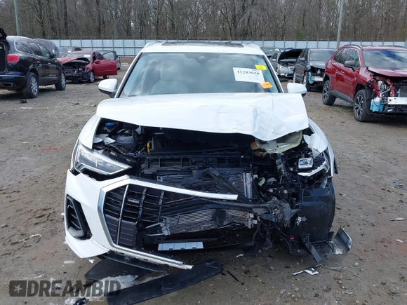 2023 Audi Q3 S line Premium Plus with VIN WA1EECF36P1140594, listed as a IAAI auction lot 41283650 with 14,793 mi miles and . Bid and sale history available at DreamBid. Image 12.