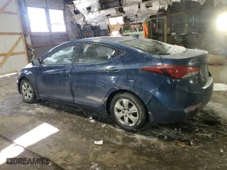 2016 Hyundai Elantra Limited with VIN KMHDH4AE2GU501076, listed as a Copart auction lot 43601095 with 74,386 mi miles and Salvage Title. Bid and sale history available at carsss.com. Image 2.