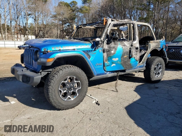 2022 Jeep Wrangler Unlimited Rubicon with VIN 1C4JJXR61NW274975, listed as a Copart auction lot 53778635 with Not provided miles and Non repairable. Bid and sale history available at DreamBid. Image 1.