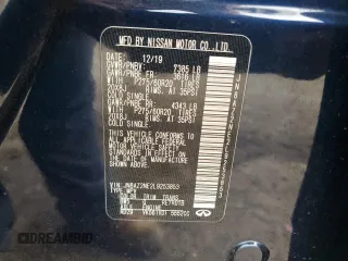 2020 Infiniti QX80 LUXE with VIN JN8AZ2NE2L9253853, listed as a Copart auction lot 70101594 with 76,337 mi miles and Salvage Title. Bid and sale history available at carsss.com. Image 14.