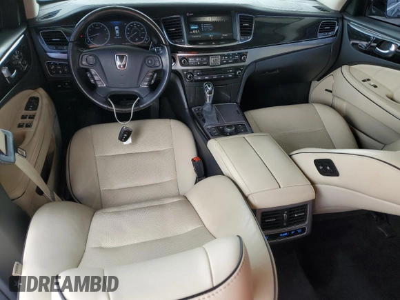 2016 Hyundai Equus Ultimate with VIN KMHGH4JH6GU104963, listed as a Copart auction lot 52130255 with 93,706 mi miles and Salvage Title. Bid and sale history available at DreamBid. Image 8.