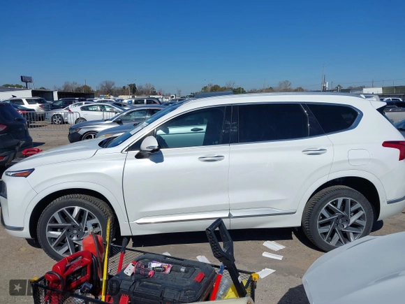 2021 Hyundai Santa Fe Calligraphy with VIN 5NMS5DAL1MH360376, listed as a IAAI auction lot 41395282 with 50,275 mi miles and . Bid and sale history available at DreamBid. Image 15.
