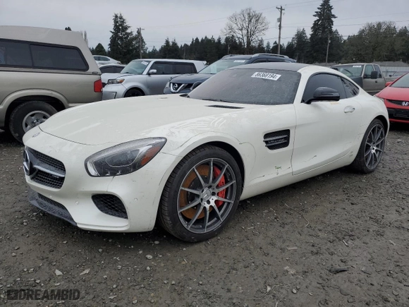 2016 Mercedes-Benz AMG GT S with VIN WDDYJ7JA3GA007759, listed as a Copart auction lot 86368194 with 38,673 mi miles and Salvage Title. Bid and sale history available at carsss.com. Image 1.