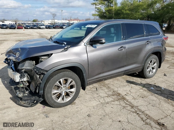 2015 Toyota Highlander LE with VIN 5TDBKRFH2FS092187, listed as a Copart auction lot 86726474 with 191,598 mi miles and Non Repairable. Bid and sale history available at carsss.com. Image 1.