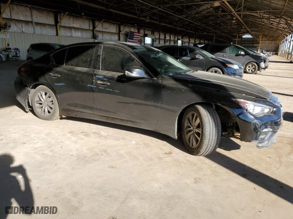 2021 Infiniti Q50 3.0t PURE with VIN JN1EV7AR2MM756122, listed as a Copart auction lot 47084145 with 70,566 mi miles and Salvage Title. Bid and sale history available at carsss.com. Image 4.
