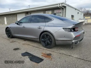 2023 Genesis G80 Sport with VIN KMTGB4SD6PU185868, listed as a Copart auction lot 39328284 with 9,260 mi miles and . Bid and sale history available at carsss.com. Image 2.