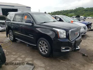 2016 GMC Yukon Denali with VIN 1GKS2CKJ9GR367824, listed as a Copart auction lot 63682964 with 0 mi miles and Salvage Title. Bid and sale history available at carsss.com. Image 4.