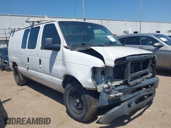 2013 Ford Econoline Cargo Commercial with VIN 1FTNE1EW1DDA62354, listed as a IAAI auction lot 41988842 with 118,614 mi miles and . Bid and sale history available at carsss.com. Image 1.