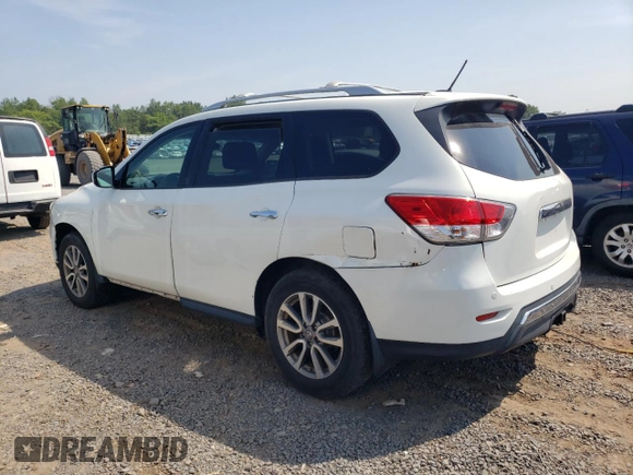 2014 Nissan Pathfinder S z VIN 5N1AR2MM4EC705596, wystawiony jako Copart lot #60879025 z przebiegiem 57 357 mil mil oraz Czysty tytuł • Clean title. Historia ofert i sprzedaży dostępna na DreamBid. Obrazek 2.