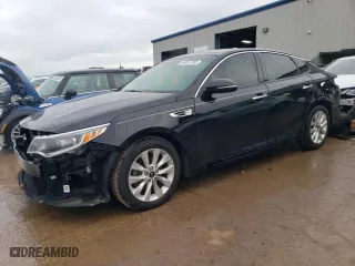 2018 Kia Optima EX with VIN 5XXGU4L3XJG201341, listed as a Copart auction lot 46627355 with 95,617 mi miles and Salvage Title. Bid and sale history available at carsss.com. Image 1.
