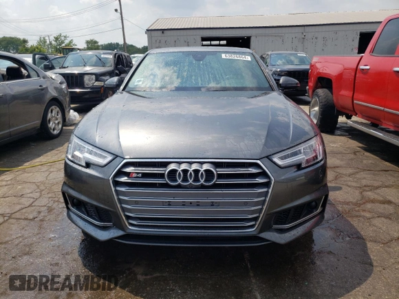 2018 Audi S4 Prestige with VIN WAUC4AF49JA069344, listed as a Copart auction lot 63826864 with 38,690 mi miles and Salvage Title. Bid and sale history available at carsss.com. Image 5.
