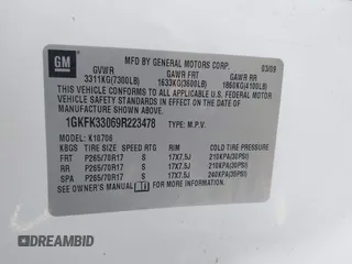 2009 GMC Yukon SLT 4SB with VIN 1GKFK33069R223478, listed as a IAAI auction lot 41466388 with 241,959 mi miles and . Bid and sale history available at DreamBid. Image 9.