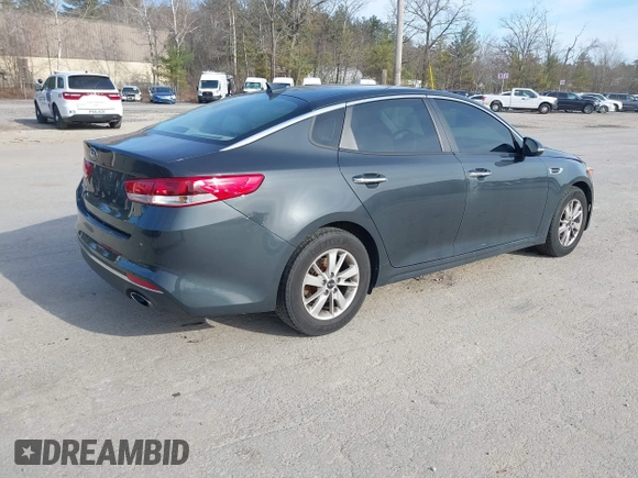 2016 Kia Optima LX with VIN KNAGT4L30G5081448, listed as a IAAI auction lot 41887881 with 95,214 mi miles. Bid and sale history available at carsss.com. Image 4.