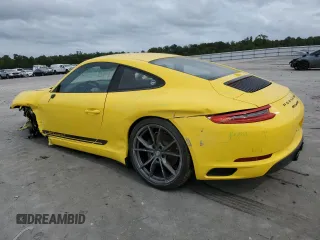2018 Porsche 911 Carrera with VIN WP0AA2A90JS105864, listed as a Copart auction lot 71580364 with 9,065 mi miles and Salvage Title. Bid and sale history available at carsss.com. Image 2.
