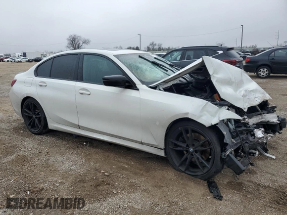 2022 BMW 3 Series 330i with VIN 3MW5R1J03N8C33896, listed as a Copart auction lot 42611745 with 0 mi miles and Salvage Title. Bid and sale history available at carsss.com. Image 4.