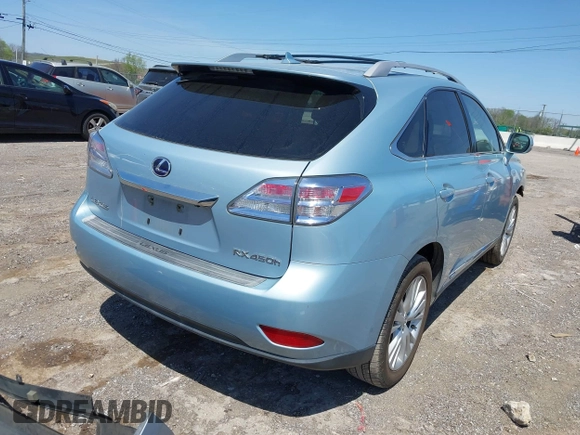 2010 Lexus RX 450h with VIN JTJBC1BA2A2023004, listed as a IAAI auction lot 41971068 with 149,338 mi miles and . Bid and sale history available at DreamBid. Image 4.
