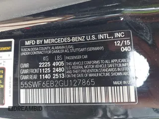 2016 Mercedes-Benz C 450 AMG with VIN 55SWF6EB2GU127865, listed as a IAAI auction lot 42566673 with 94,707 mi miles and . Bid and sale history available at DreamBid. Image 9.