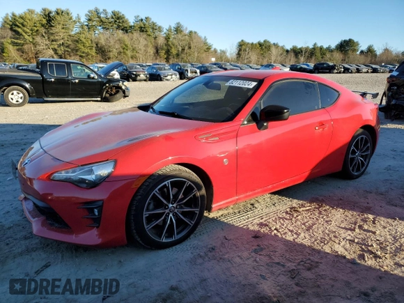 2018 Toyota 86 GT with VIN JF1ZNAE15J9700227, listed as a Copart auction lot 82112024 with 77,558 mi miles and Salvage Title. Bid and sale history available at carsss.com. Image 1.
