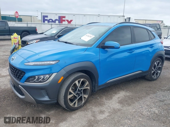 2022 Hyundai Kona Limited with VIN KM8K53A30NU883808, listed as a IAAI auction lot 41763757 with 49,811 mi miles. Bid and sale history available at carsss.com. Image 18.