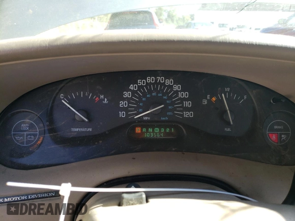 2000 Buick Century Custom with VIN 2G4WS52J1Y1158706, listed as a Copart auction lot 74526374 with 103,564 mi miles and Salvage Title. Bid and sale history available at carsss.com. Image 9.