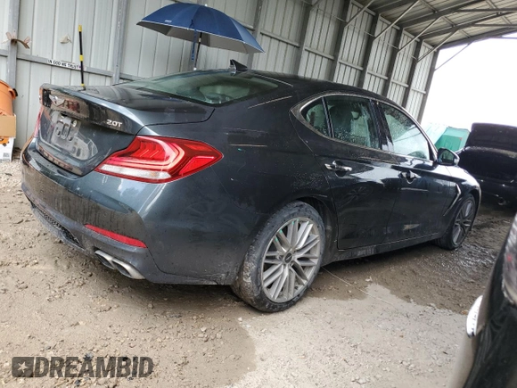 2020 Genesis G70 2.0T with VIN KMTG34LA2LU047675, listed as a Copart auction lot 59185575 with 117,385 mi miles and Non repairable. Bid and sale history available at DreamBid. Image 3.