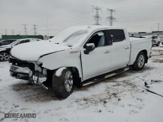 2019 Chevrolet Silverado 1500 LTZ with VIN 3GCUYGED1KG260792, listed as a Copart auction lot 87771725 with 0 mi miles and Salvage Title. Bid and sale history available at carsss.com. Image 1.