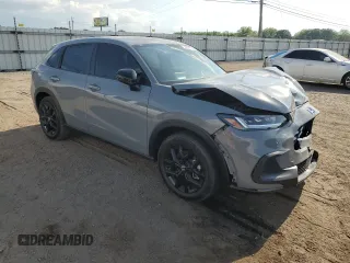 2024 Honda HR-V Sport with VIN 3CZRZ1H58RM752309, listed as a Copart auction lot 54977025 with 6,821 mi miles and Salvage title. Bid and sale history available at DreamBid. Image 4.