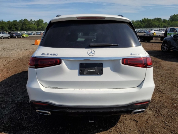 2022 Mercedes-Benz GLS with VIN 4JGFF5KE6NA604308, listed as a Copart auction lot 59585654 with 36,369 mi miles and Salvage Title. Bid and sale history available at carsss.com. Image 6.