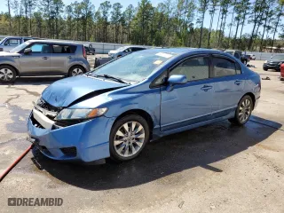 2010 Honda Civic Sdn EX with VIN 19XFA1F81AE014928, listed as a Copart auction lot 50242735 with 216,246 mi miles and Salvage Title. Bid and sale history available at carsss.com. Image 1.