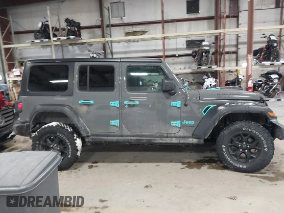 2021 Jeep Wrangler Unlimited Sport S with VIN 1C4HJXDN9MW819753, listed as a IAAI auction lot 41415569 with 43,263 mi miles and . Bid and sale history available at DreamBid. Image 13.