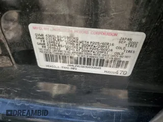 2003 Mitsubishi Outlander XLS with VIN JA4LZ41G03U033545, listed as a Copart auction lot 68009764 with 155,548 mi miles and Salvage Title. Bid and sale history available at carsss.com. Image 13.