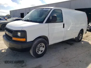 2008 Chevrolet Express Cargo Van with VIN 1GCGG25C581108063, listed as a Copart auction lot 44993455 with 463,245 mi miles and Clean Title. Bid and sale history available at carsss.com. Image 1.