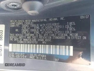 2008 Toyota Sienna XLE with VIN 5TDBK22C38S010150, listed as a IAAI auction lot 42070786 with 185,778 mi miles and . Bid and sale history available at DreamBid. Image 9.