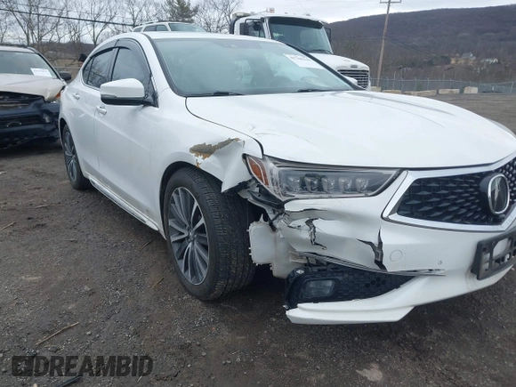 2018 Acura TLX w/Advance Pkg with VIN 19UUB3F70JA006640, listed as a IAAI auction lot 41706149 with 156,763 mi miles. Bid and sale history available at carsss.com. Image 6.