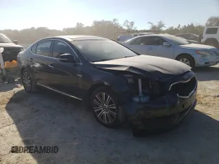 2015 Kia Cadenza Premium with VIN KNALN4D78F5173268, listed as a Copart auction lot 80953064 with 102,001 mi miles and Salvage Title. Bid and sale history available at carsss.com. Image 4.