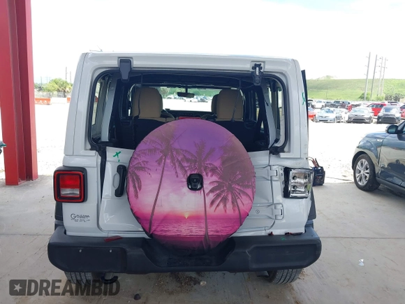 2021 Jeep Wrangler Unlimited Sport z VIN 1C4HJXDG7MW805657, wystawiony jako IAAI lot #42481446 z przebiegiem 24 299 mil mil oraz . Historia ofert i sprzedaży dostępna na DreamBid. Obrazek 6.