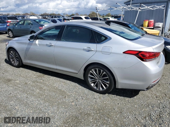 2015 Hyundai Genesis 3.8L with VIN KMHGN4JEXFU047955, listed as a Copart auction lot 48955005 with 91,274 mi miles and Salvage Title. Bid and sale history available at carsss.com. Image 2.
