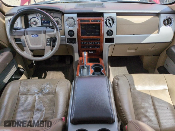 2009 Ford F-150 XL with VIN 1FTPW14V19FA61652, listed as a Copart auction lot 54440595 with 154,589 mi miles and Salvage Title. Bid and sale history available at DreamBid. Image 8.