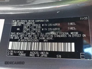 2024 Lexus NX with VIN JTJGDCAZXR5020805, listed as a IAAI auction lot 41828608 with 10,769 mi miles. Bid and sale history available at carsss.com. Image 9.