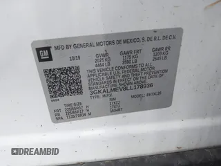 2020 GMC Terrain SLE with VIN 3GKALMEV8LL178936, listed as a IAAI auction lot 42209716 with 87,944 mi miles and . Bid and sale history available at DreamBid. Image 9.