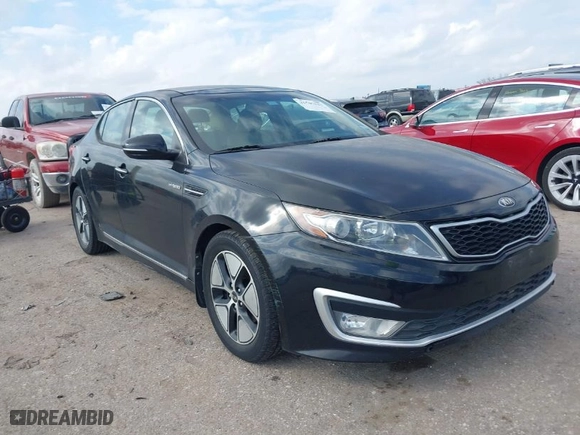 2013 Kia Optima Hybrid EX with VIN KNAGM4AD3D5046911, listed as a IAAI auction lot 41505332 with 85,305 mi miles. Bid and sale history available at carsss.com. Image 1.