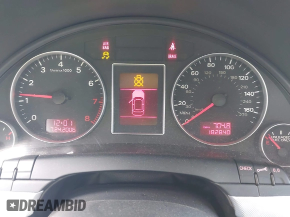 2008 Audi A4 2.0T z VIN WAUDF78EX8A166831, wystawiony jako IAAI lot #42495181 z przebiegiem 182 840 mil mil oraz . Historia ofert i sprzedaży dostępna na DreamBid. Obrazek 7.
