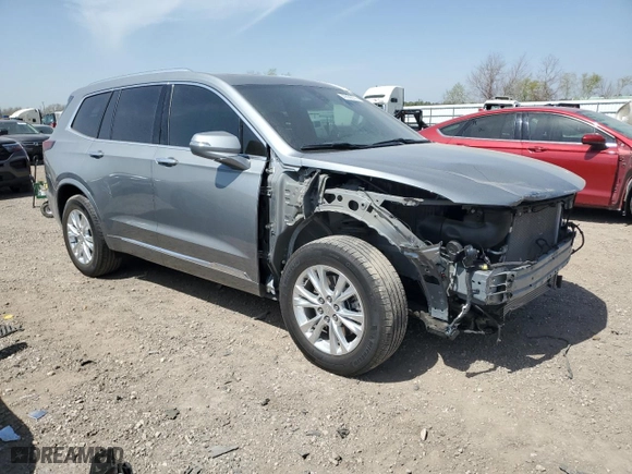 2023 Cadillac XT6 FWD Luxury with VIN 1GYKPAR47PZ113833, listed as a Copart auction lot 49066235 with 25,794 mi miles and Salvage Title. Bid and sale history available at carsss.com. Image 4.