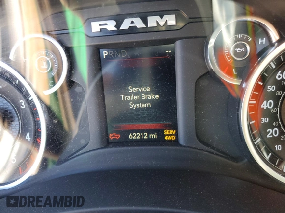 2022 Ram 2500 Big Horn with VIN 3C6UR5DL1NG247160, listed as a Copart auction lot 43605435 with 62,212 mi miles and Salvage Title. Bid and sale history available at carsss.com. Image 9.