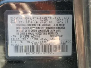 2017 Nissan Sentra SR Turbo с VIN 3N1CB7AP1HY239556, выставлен на аукционе Copart как лот 55060145 с пробегом 107 565 миль миль и Списание • Salvage title. История ставок и продаж доступна на DreamBid. Изображение 12.